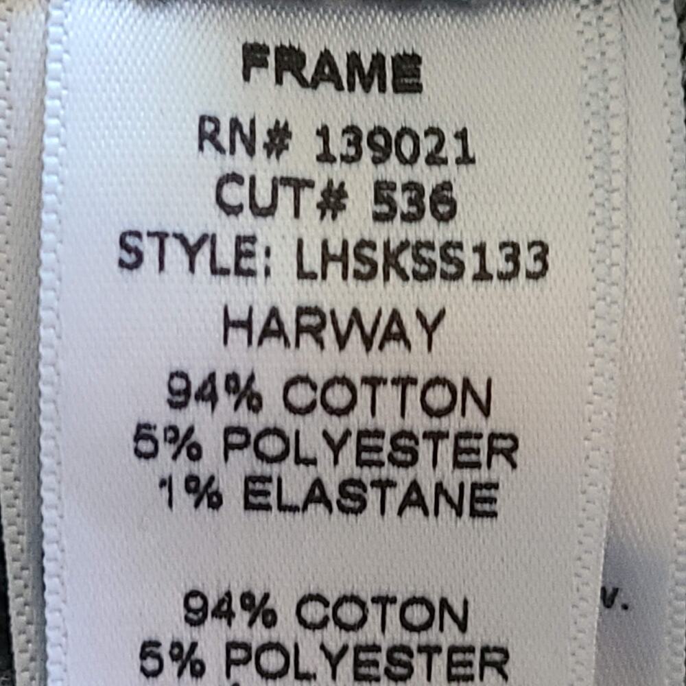 FRAME Le High Skinny Side Step Ankle Crop Jeans LHSKSS133 Harway Women's 24 - Picture 11 of 12